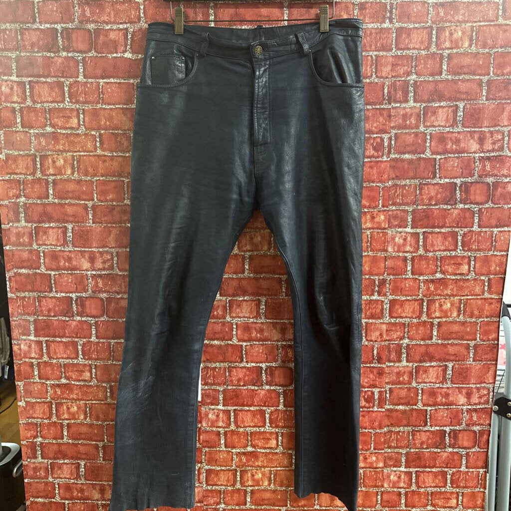 Unbranded Leather Pants Size 33 Blue