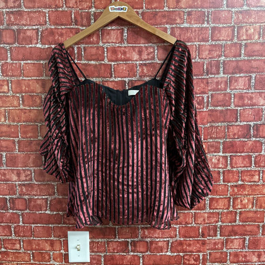 Caroline Constas Striped Sheer Top