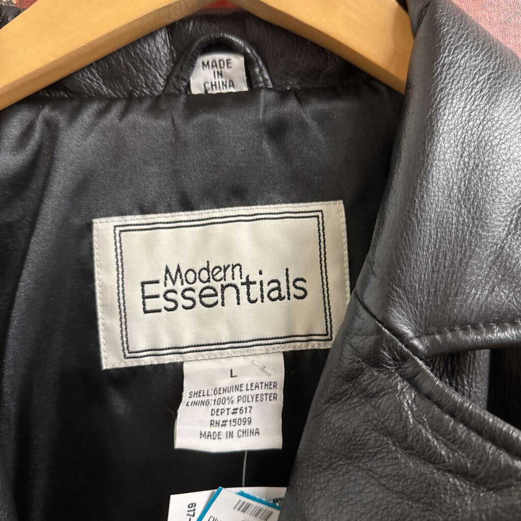 Modern Essentials Leather Jacket Size Large