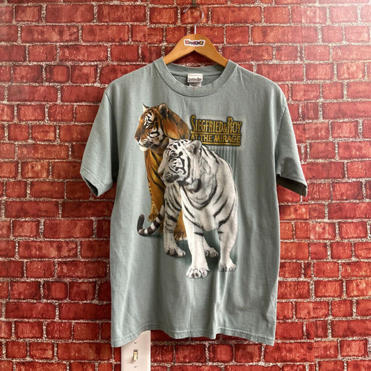 Siegfried & Roy At The Mirage Tiger Tee Teal Size M