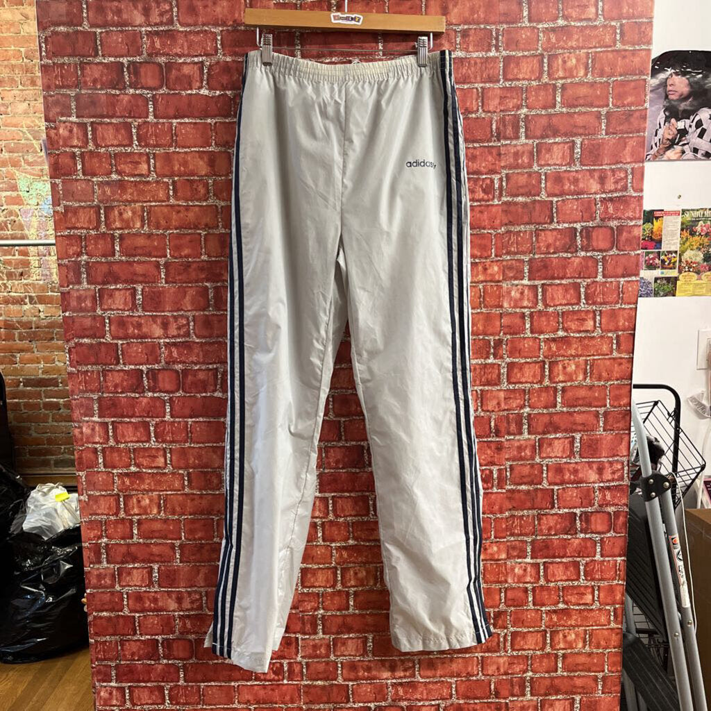 Vintage 80s Adidas Swish Pants Sheer Grey Size L