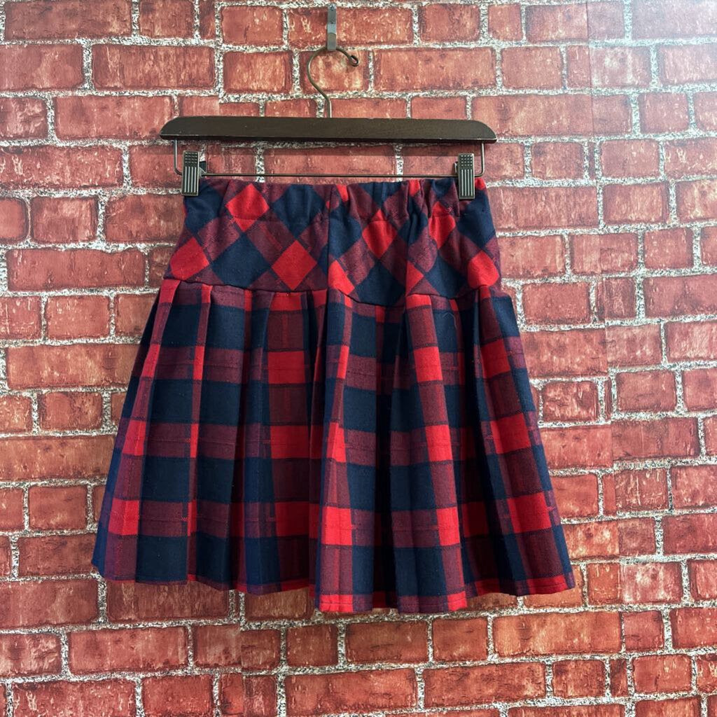 Urban Coco Plaid Pleated Mini Skirt Red Size S