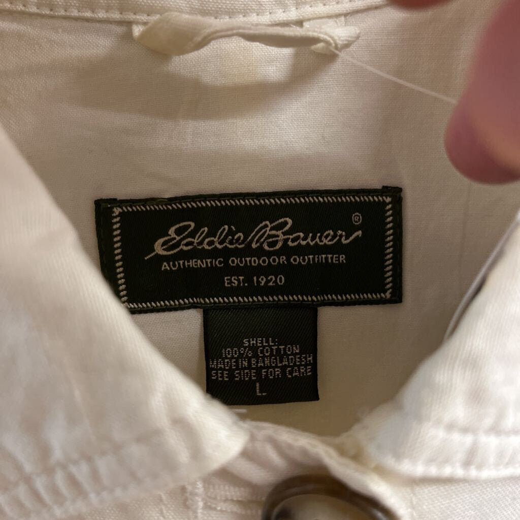 Eddie Bauer Chore Jacket White Size L