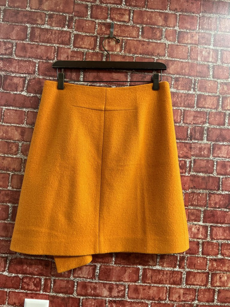 COS Wool Zipper Detail Mini Skirt Orange Size 6