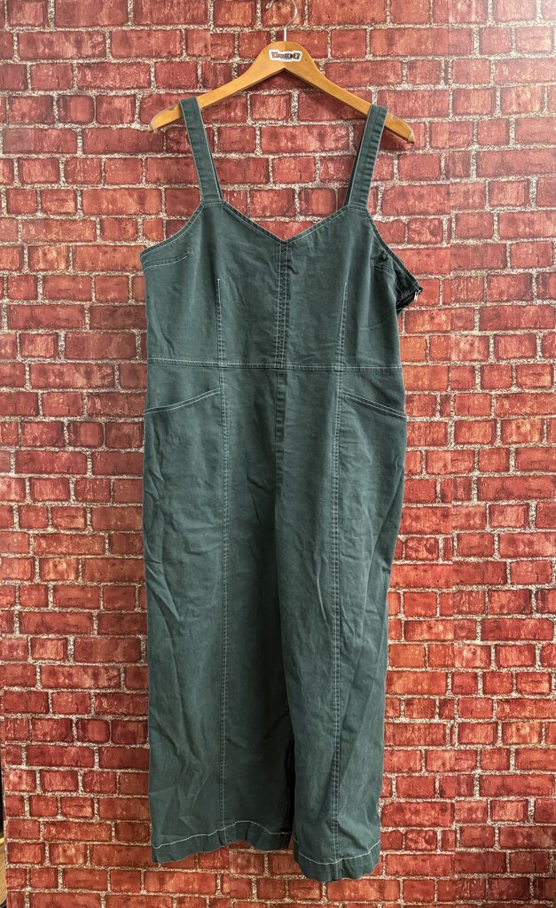 ModCloth Overalls Wide Leg Green Size XL