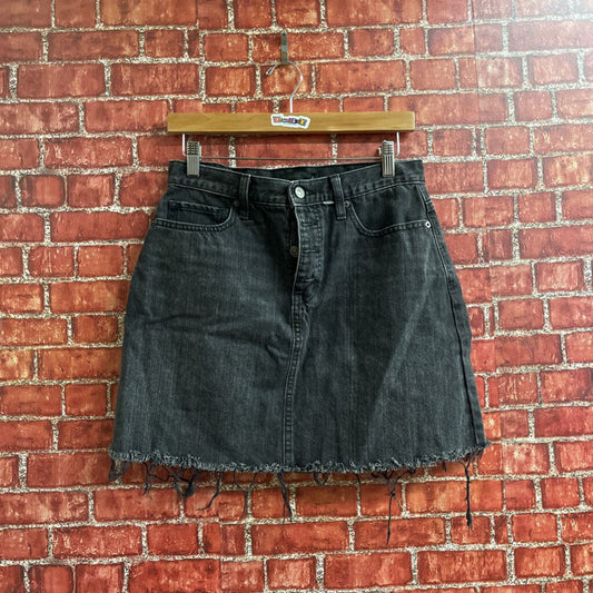 Uniqlo Denim Button Front Mini Skirt Size 8