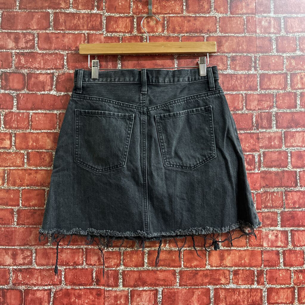 Uniqlo Denim Button Front Mini Skirt Size 8