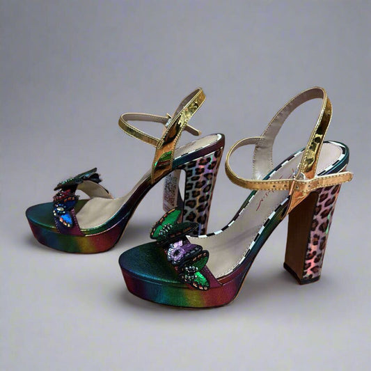 Betsey Johnson Butterfly Heels Size 8M