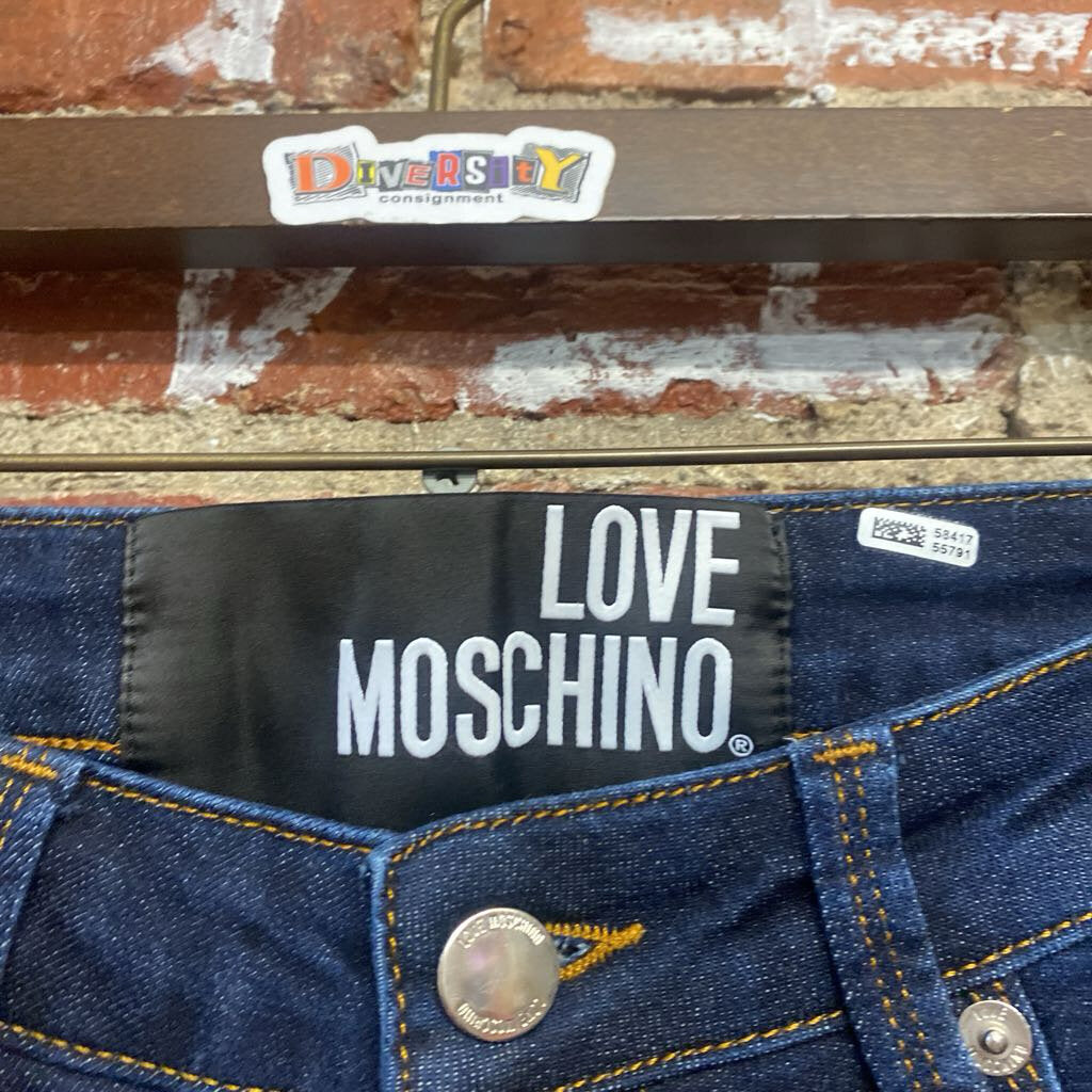 Love Moschino Studded Heart Jeans Blue Size 27