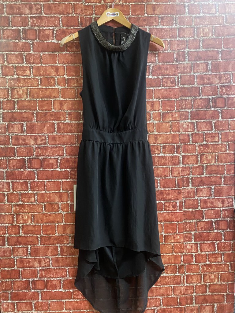 Trixxi Studded Collar Sheer Dress Black Size 11