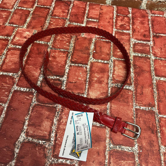 Unbranded Braided Red Leather Belt Size M