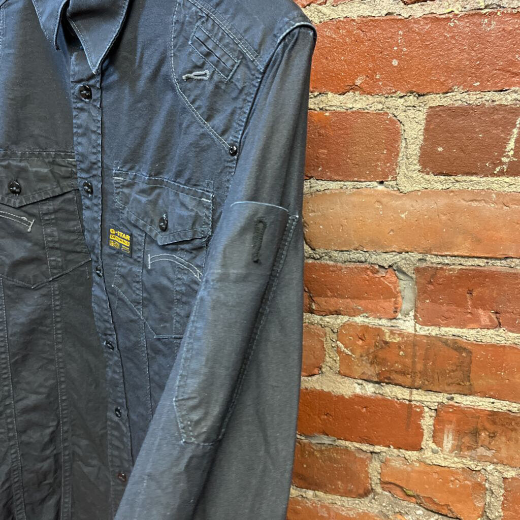 G Star Raw Denim Button Up Size Small