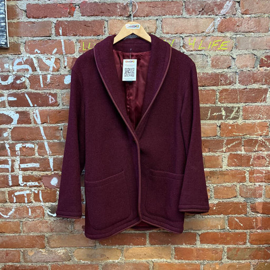 Vintage Textured blazer Maroon Size 10