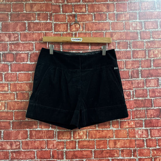 NWT Le Tigre Velour mini Shorts Black Size 8