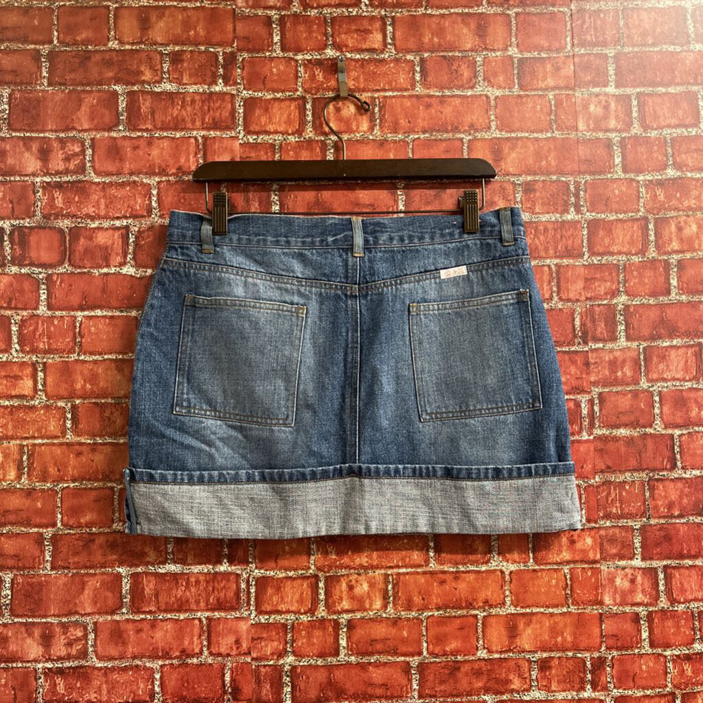 Duck Head Folded Denim Mini Skirt blue Size 11