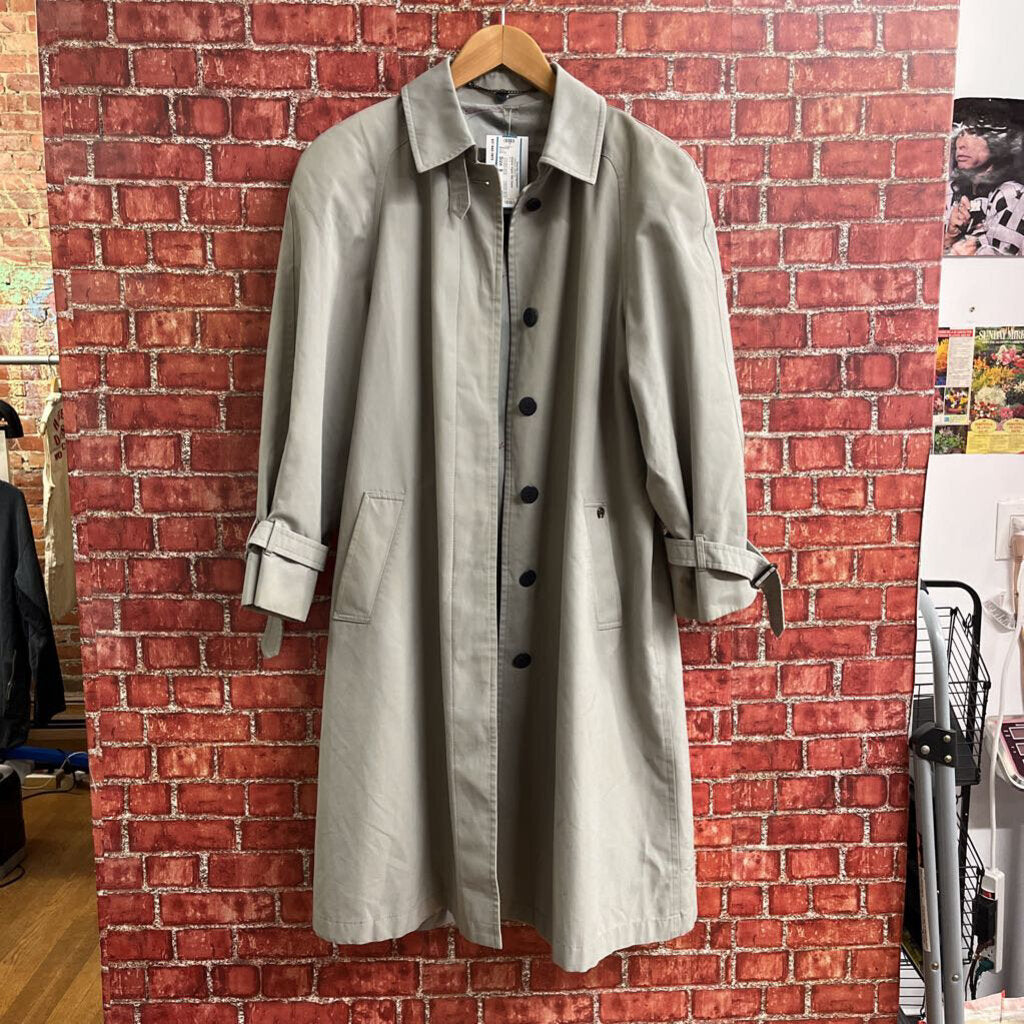 Etienne Aigner Midi Duster Trench Coat Grey Size 8