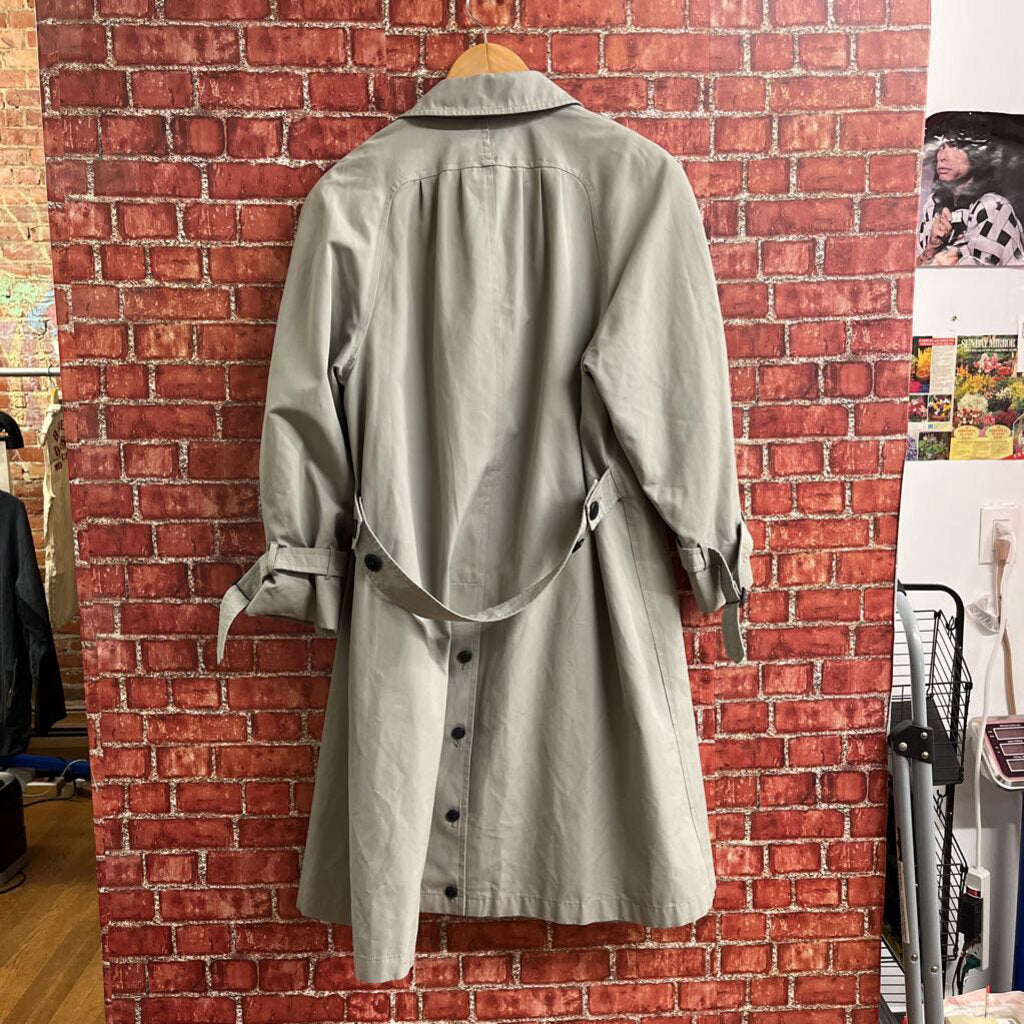 Etienne Aigner Midi Duster Trench Coat Grey Size 8