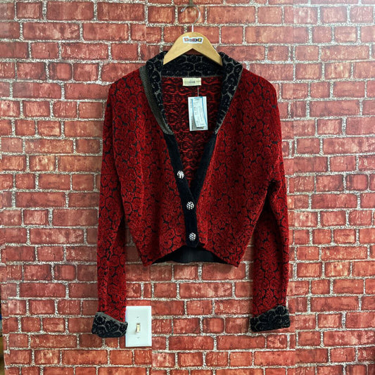 Dia Textured Cardigan Red Size XS