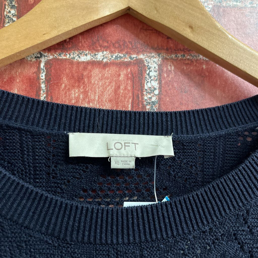 Loft Knit Sweater Blue Size XL