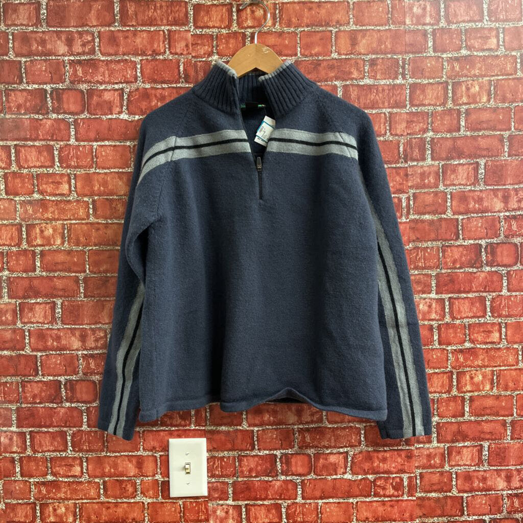 EMS Quarter Zip Sweater Blue Size XL