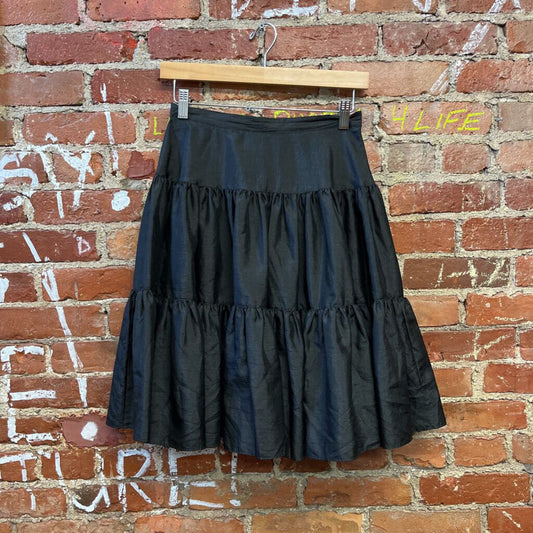 Mexx Ruffle Skirt VTG Black Size 7/8