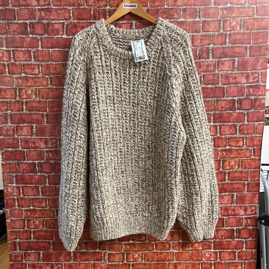 Heavy Brown Knit Sweater Size Large