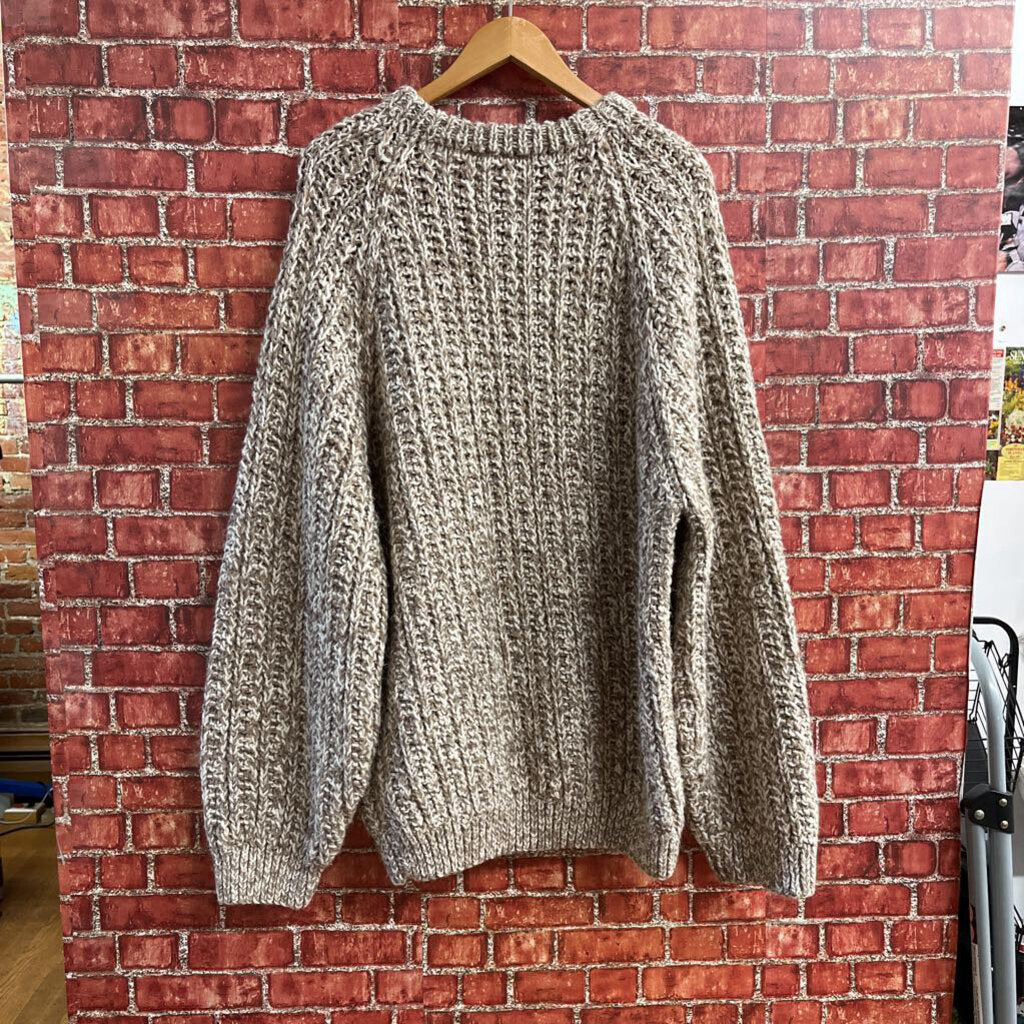 Heavy Brown Knit Sweater Size Large