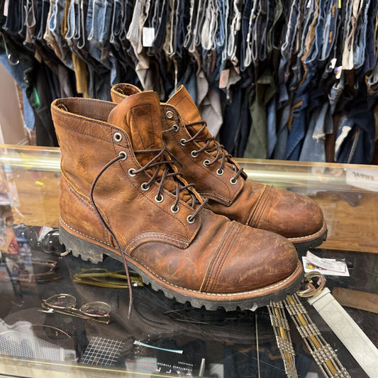 Red Wing Brown Leather Work Boots Size 11.5