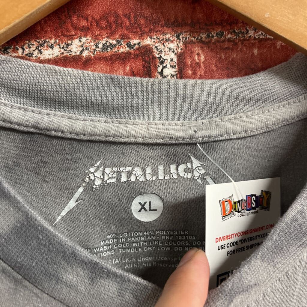 Modern Metallica Graphic Dyed Tee Size XL