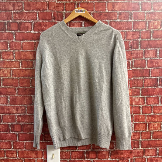 Joseph Abboud Cashmere Veck Sweater Grey Size L