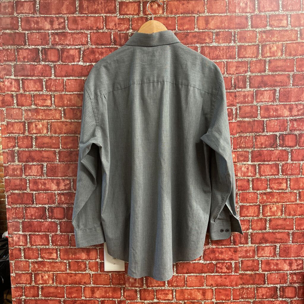 Yves Saint Laurent Cotton Blend Button Down Grey Size L