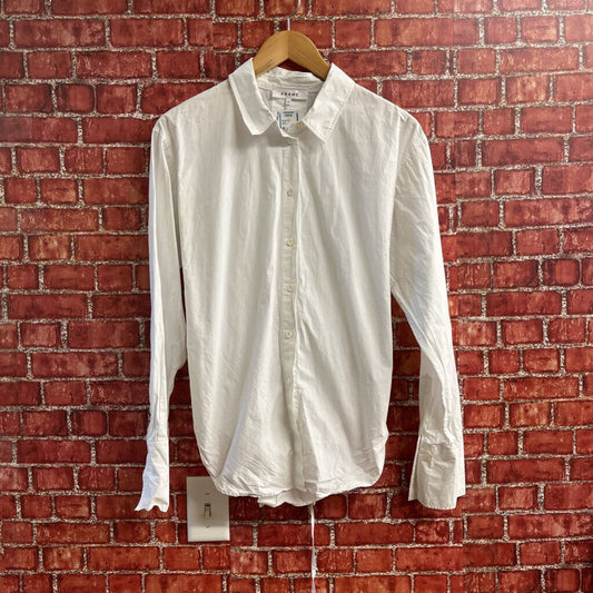 Frame Long Sleeve Tie Button Down White Size M