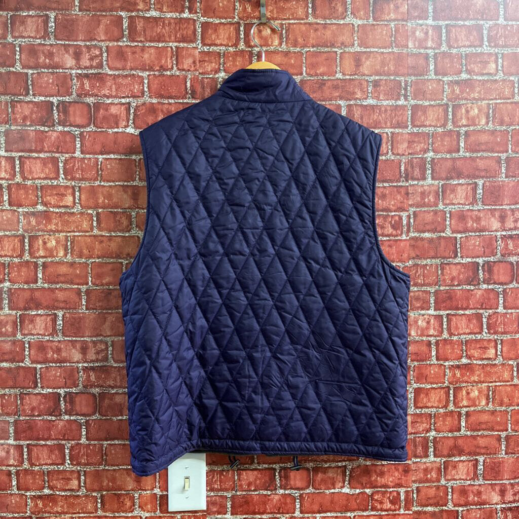 Black & Brown Quilted Vest Purple Size Large