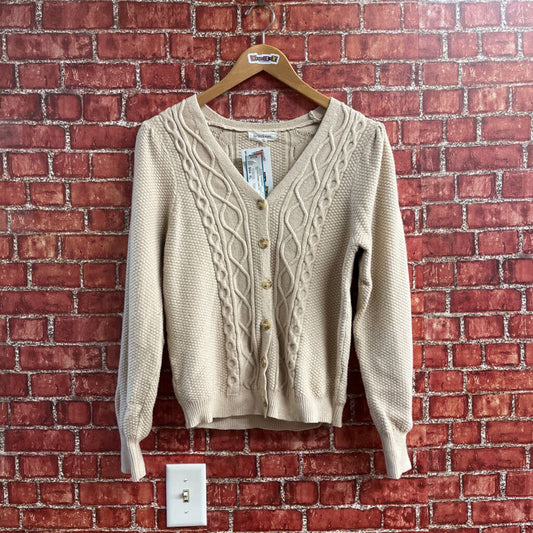 Heartloom Cardigan Cable Knit Sweater Size XL