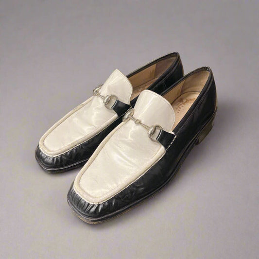 Vintage Gucci 2 Tone Loafers Size 8.5M