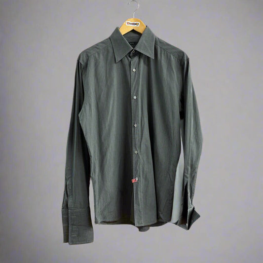 Gucci Dress Shirt Size 15.5 Grey Medium