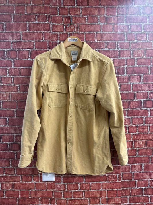 L.L. Bean Suede Button Down Yellow S