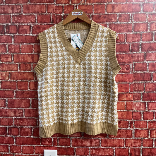 Unbranded Houndstooth Sweater Vest Size Medium