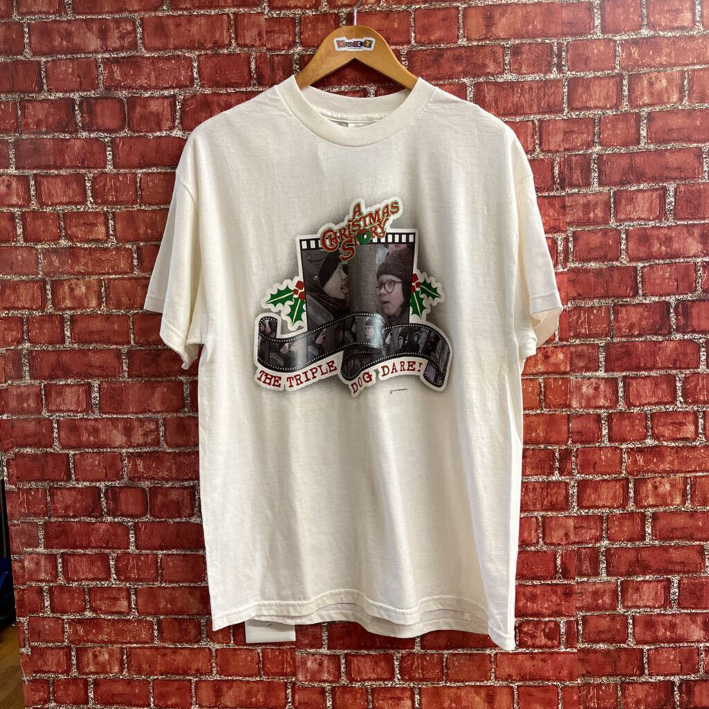 A Christmas Story Tee White Size L