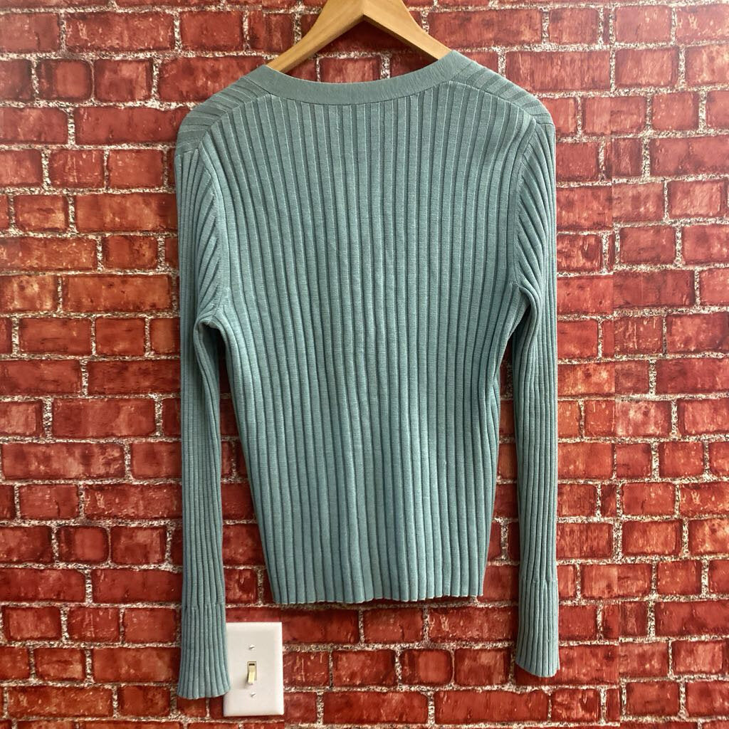 Banana Republic Ribbed Cardigan Top Green Size M