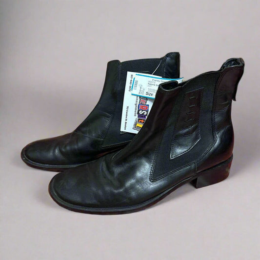 Roberto Santi Leather Boot Black Size 38 (8L)