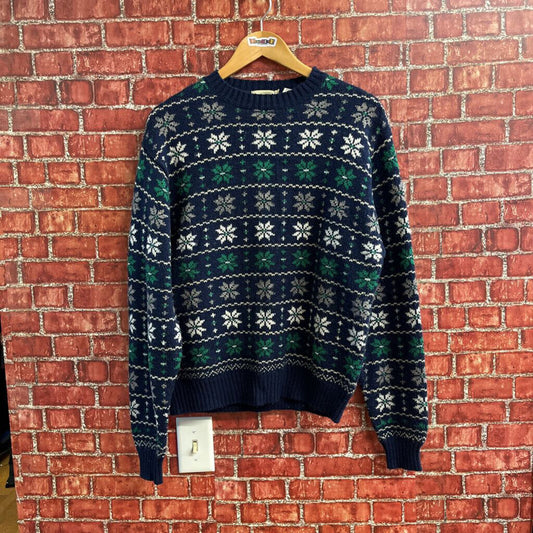 Vintage Northern Isles Snowflake Wool Sweater Size Large