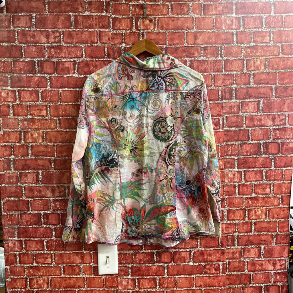 Bianca Paisley All Over Print Button Down multi Color Size 42