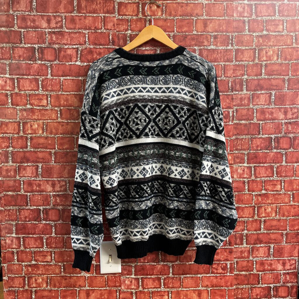 Michael Gerald Vintage V Neck Knit Sweater Size XL