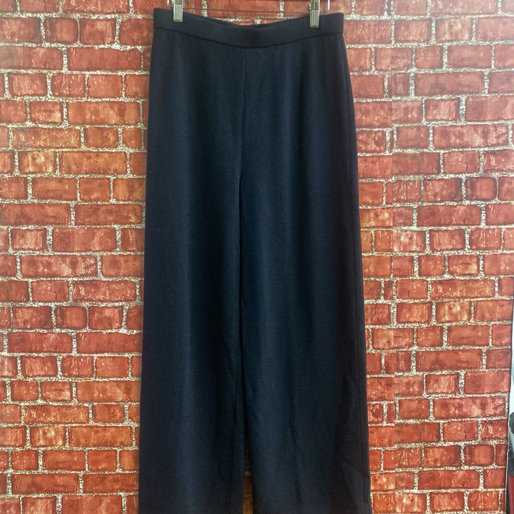 St. John Collection knit Wide Leg Pants Black Size 8