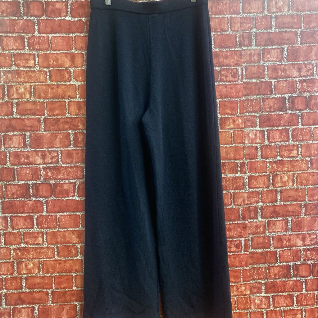 St. John Collection knit Wide Leg Pants Black Size 8