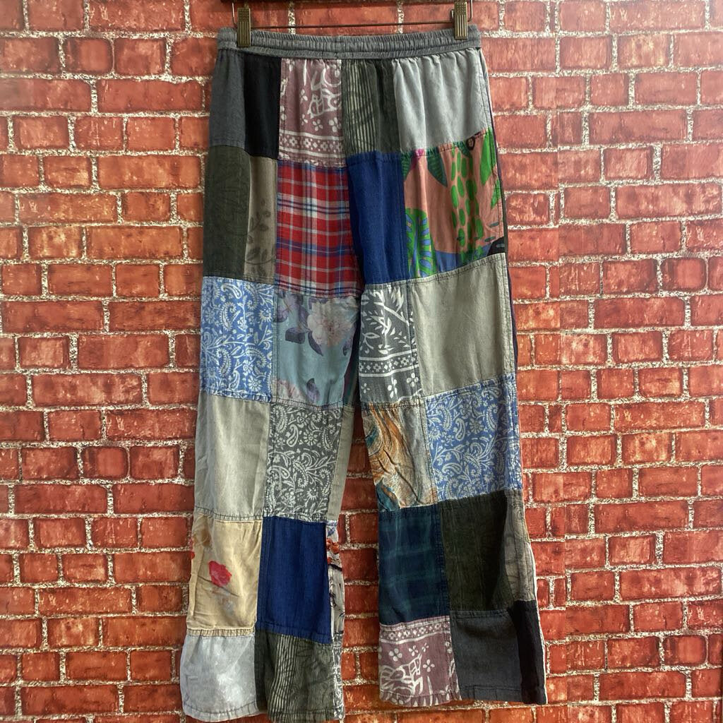 The Little Bazaar Patchwork Pants Multi Color Size S