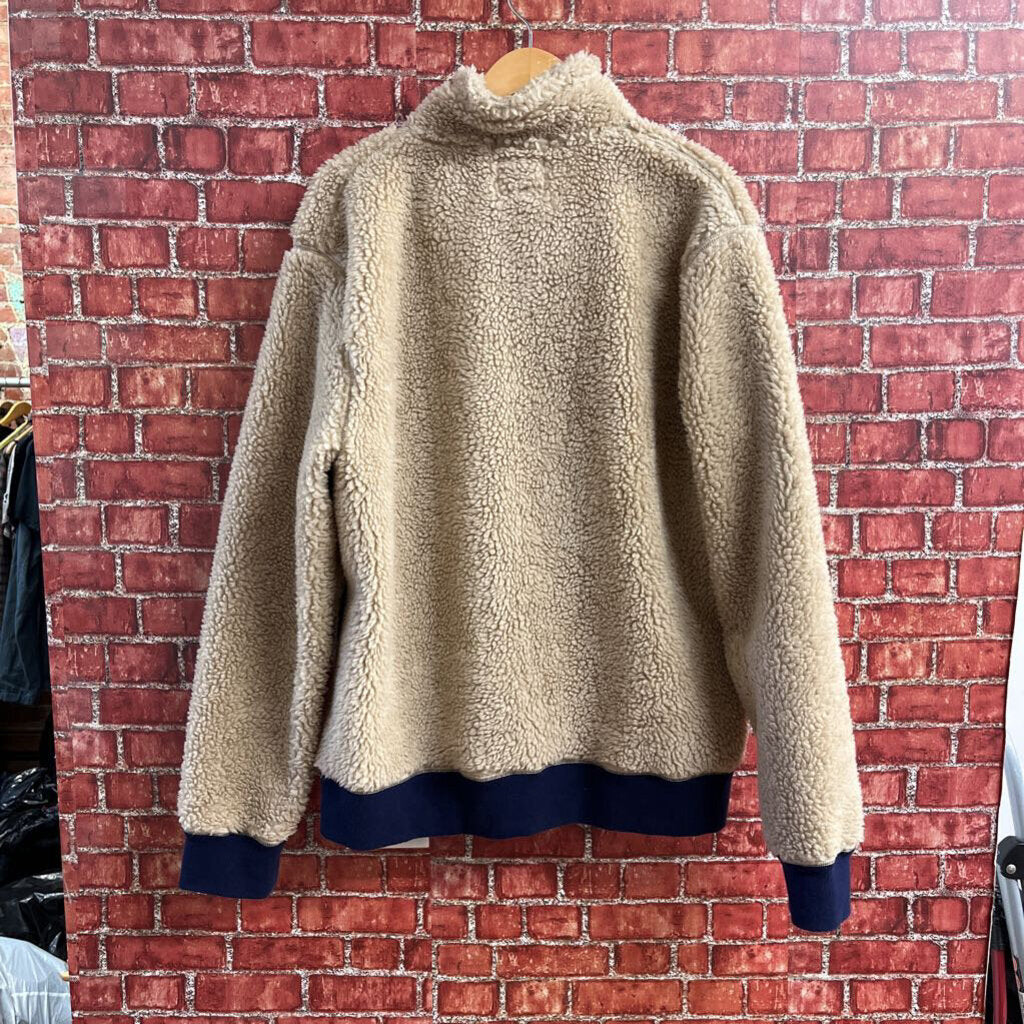 J Crew Nordic Fuzzy Jacket Beige Size Large