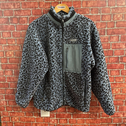 Pleasures Cheetah Print Fleece Jacket Size Medium