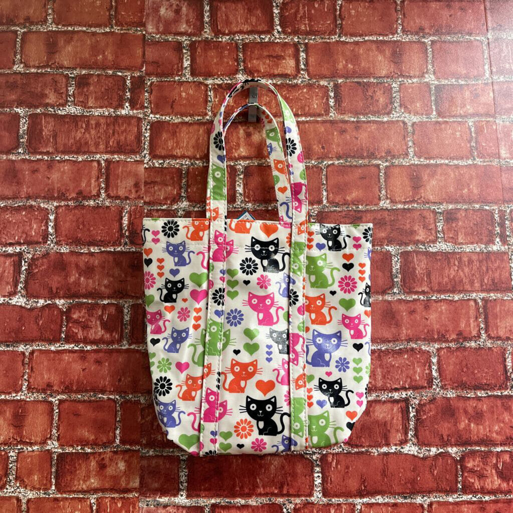 Paperchase Cat Print Mini Tote White Multi Color